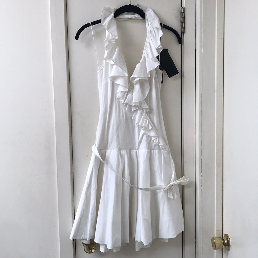 New Flavio castellani white halter dress
